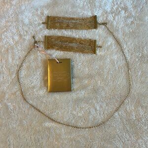 NWT Agent Provocateur Soirée Maryna 18ct Gold Plated Cuffs